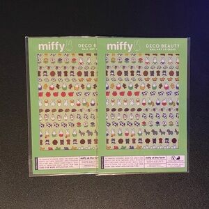 LOT OF DECO BEAUTY NAIL ART MIFFY AT THE FARM STICKERS